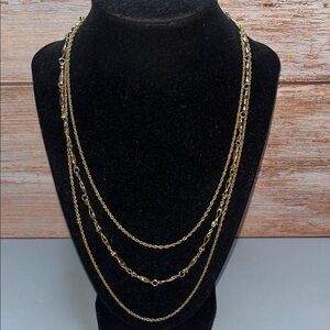 Vintage D'Orlan Elegant Gold Layered Necklace